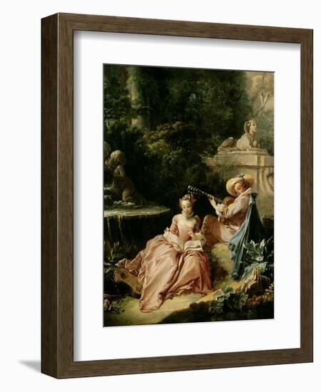 The Music Lesson, 1749-Francois Boucher-Framed Giclee Print