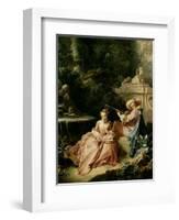 The Music Lesson, 1749-Francois Boucher-Framed Giclee Print