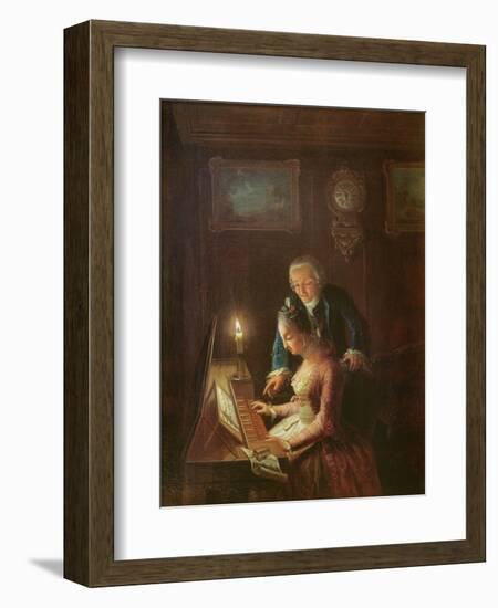 The Music Lesson, 1769-Emanuel Handmann-Framed Giclee Print