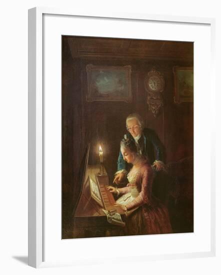 The Music Lesson, 1769-Emanuel Handmann-Framed Giclee Print