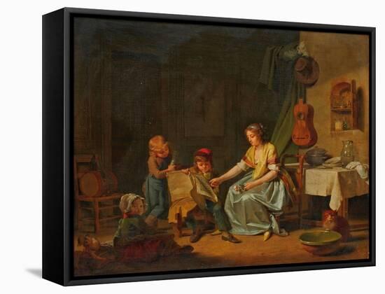 The Music Lesson, 1796 (Oil on Canvas)-Martin Drolling-Framed Stretched Canvas