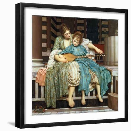 The Music Lesson, 1877-Frederick Leighton-Framed Giclee Print