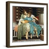 The Music Lesson, 1877-Frederick Leighton-Framed Giclee Print