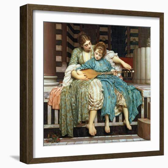 The Music Lesson, 1877-Frederick Leighton-Framed Giclee Print