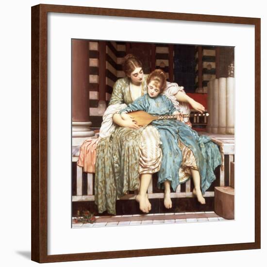 The Music Lesson, 1877-Frederic Leighton-Framed Giclee Print