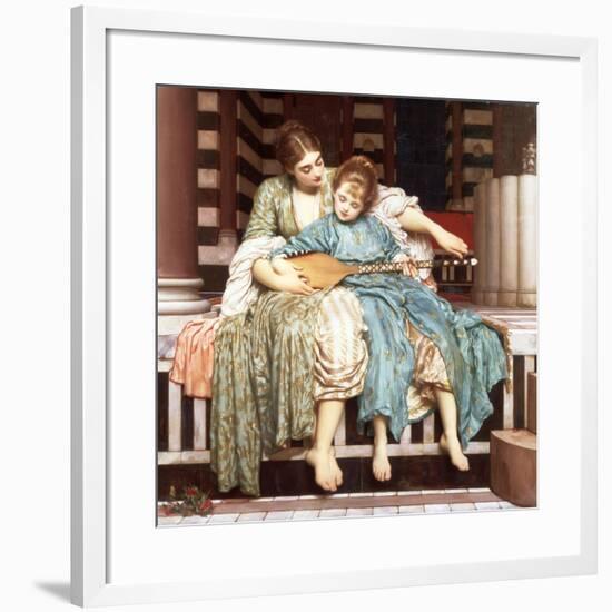 The Music Lesson, 1877-Frederic Leighton-Framed Giclee Print