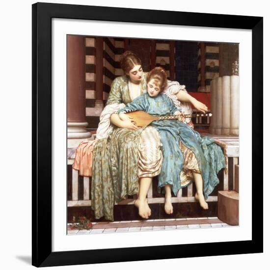 The Music Lesson, 1877-Frederic Leighton-Framed Giclee Print