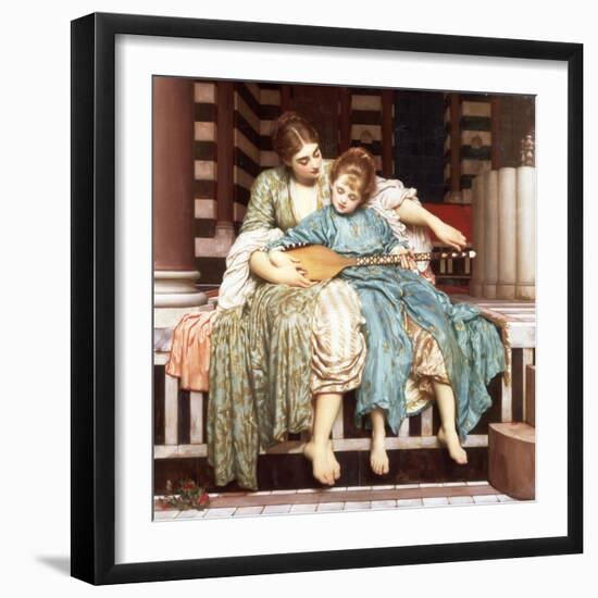 The Music Lesson, 1877-Frederic Leighton-Framed Giclee Print