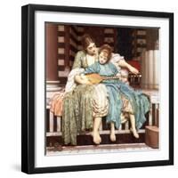 The Music Lesson, 1877-Frederic Leighton-Framed Giclee Print