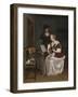 The Music Lesson, C.1670-Gerard ter Borch-Framed Giclee Print