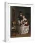 The Music Lesson, C.1670-Gerard ter Borch-Framed Giclee Print