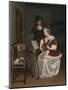 The Music Lesson, C.1670-Gerard ter Borch-Mounted Giclee Print