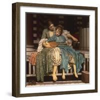 The Music Lesson-Frederick Leighton-Framed Giclee Print