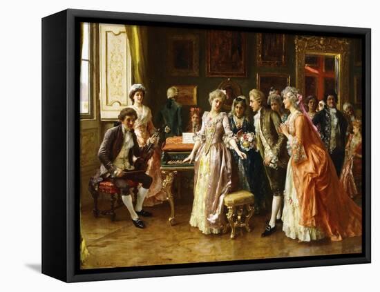 The Music Lesson-Federigo Andreotti-Framed Stretched Canvas