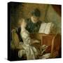 The Music Lesson-Jean-Honoré Fragonard-Stretched Canvas