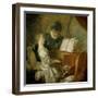 The Music Lesson-Jean-Honoré Fragonard-Framed Giclee Print