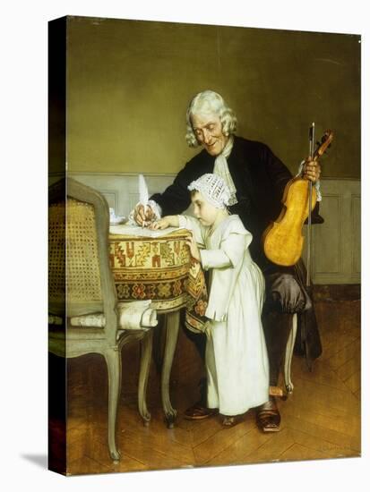 The Music Lesson-Eduard Charlemont-Stretched Canvas