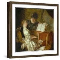 The Music Lesson-Jean-Honoré Fragonard-Framed Giclee Print