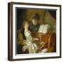 The Music Lesson-Jean-Honoré Fragonard-Framed Giclee Print