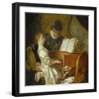 The Music Lesson-Jean-Honoré Fragonard-Framed Giclee Print