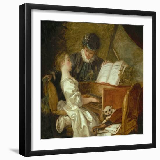 The Music Lesson-Jean-Honoré Fragonard-Framed Giclee Print