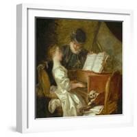 The Music Lesson-Jean-Honoré Fragonard-Framed Giclee Print