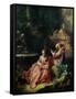 The Music Lesson-Francois Boucher-Framed Stretched Canvas