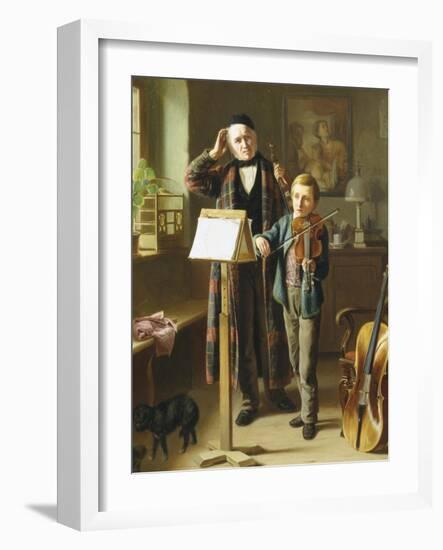 The Music Lesson-Just Jean Christian Halm-Framed Giclee Print