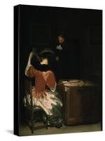 The Music Lesson-Gerard ter Borch-Stretched Canvas