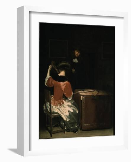 The Music Lesson-Gerard ter Borch-Framed Giclee Print