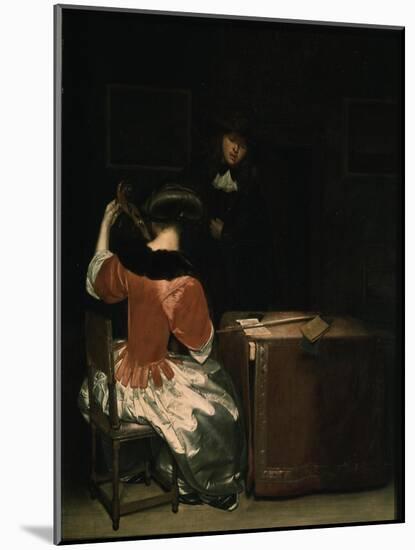 The Music Lesson-Gerard ter Borch-Mounted Giclee Print
