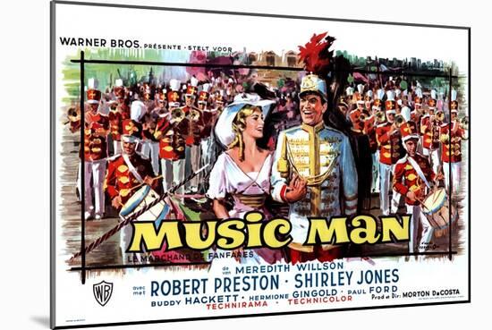 The Music Man, Belgian Movie Poster, 1962-null-Mounted Art Print