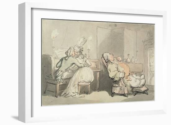 The Music Master, from 'Scenes at Bath'-Thomas Rowlandson-Framed Giclee Print