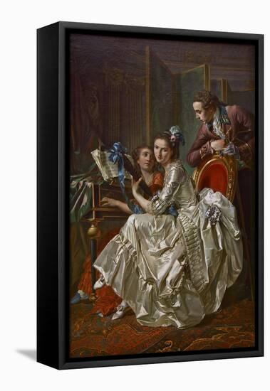 The Music Party, 1774-Louis Rolland Trinquesse-Framed Stretched Canvas