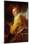 The Music - Portrait of Monsieur De La Breteche, Brother of the Abbe Saint-Non, 1769 (Oil on Canvas-Jean-Honore Fragonard-Mounted Giclee Print