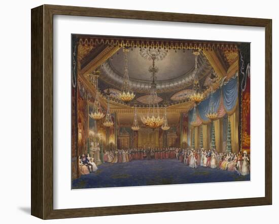 The Music Room. from 'The Royal Pavilion at Brighton'-John Nash-Framed Giclee Print