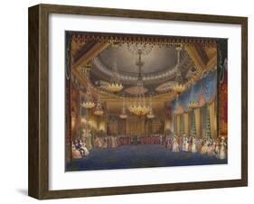 The Music Room. from 'The Royal Pavilion at Brighton'-John Nash-Framed Giclee Print