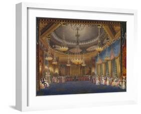 The Music Room. from 'The Royal Pavilion at Brighton'-John Nash-Framed Giclee Print