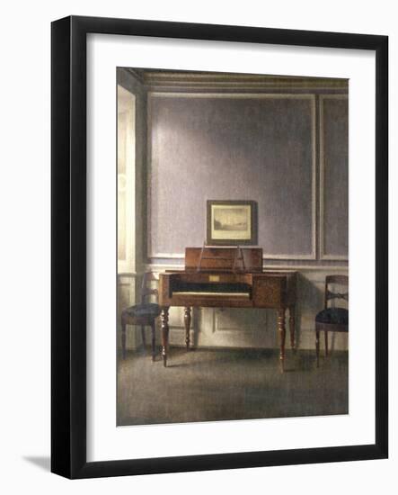 The Music Room-Vilhelm Hammershoi-Framed Giclee Print