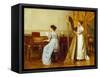 The Music Room-George Goodwin Kilburne-Framed Stretched Canvas