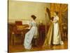 The Music Room-George Goodwin Kilburne-Stretched Canvas