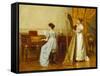 The Music Room-George Goodwin Kilburne-Framed Stretched Canvas