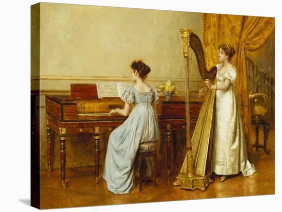 The Music Room-George Goodwin Kilburne-Stretched Canvas