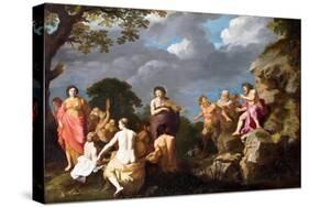 The Musical Contest Between Apollo and Marsyas, 1630-Cornelis van Poelenburgh-Stretched Canvas