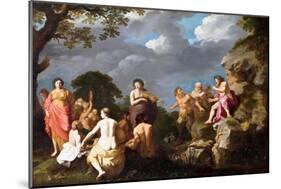 The Musical Contest Between Apollo and Marsyas, 1630-Cornelis van Poelenburgh-Mounted Giclee Print