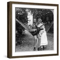 The Musical Pair in the Hammock-null-Framed Photographic Print