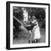 The Musical Pair in the Hammock-null-Framed Photographic Print