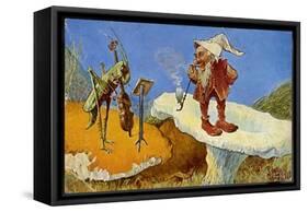 The Musical Performance of a Cricket Standing-H. Schlitt-Framed Stretched Canvas