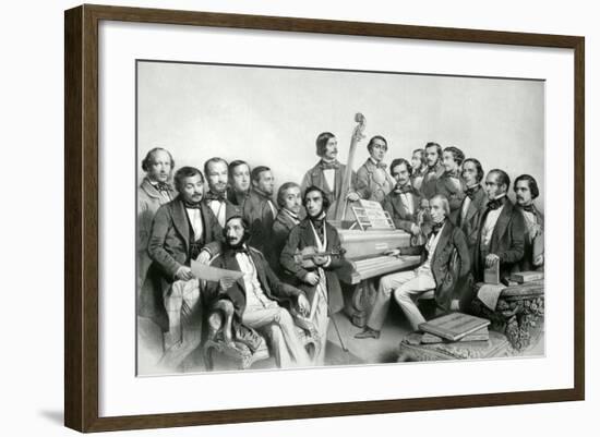 The Musical Union, Publ. by Hanhart, 1851-Charles Baugniet-Framed Giclee Print