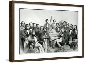 The Musical Union, Publ. by Hanhart, 1851-Charles Baugniet-Framed Giclee Print